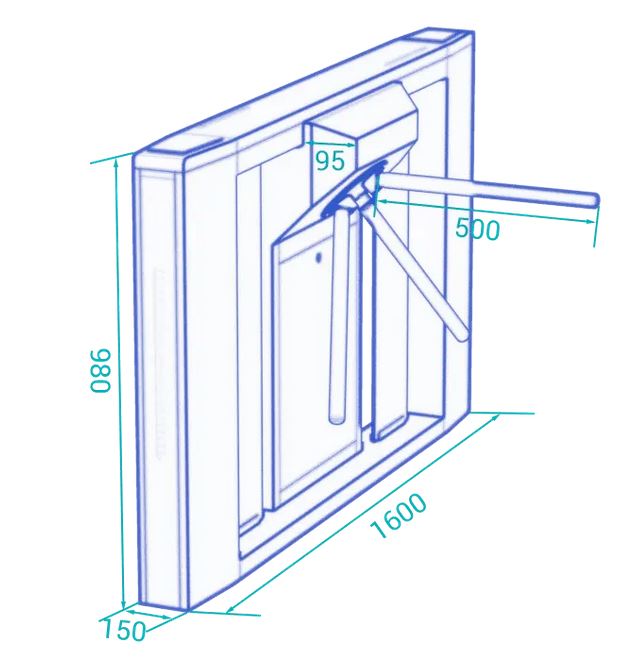 Daosafe DSN-10, IP65, k�lt�ri h�d alak� forg�villa m�retei